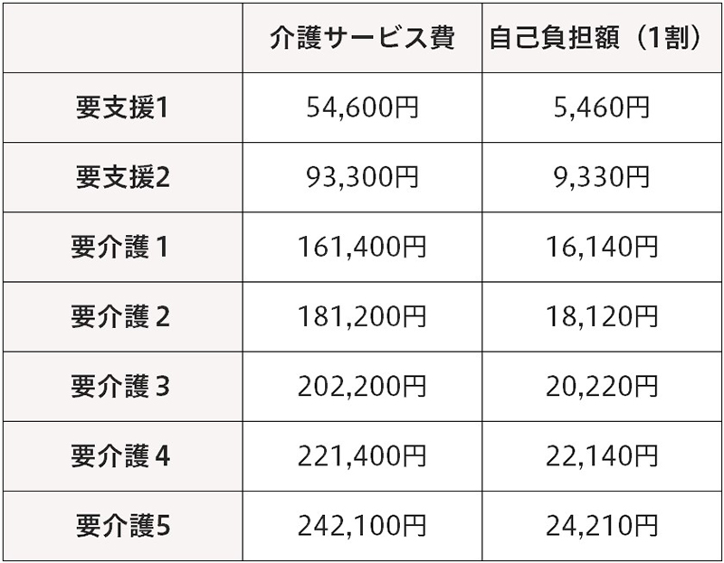 サ高住（介護型）介護保険サービス費　一覧