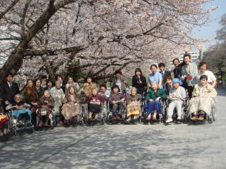 [施設の日常・イベント]毎年恒例のお花見の様子です