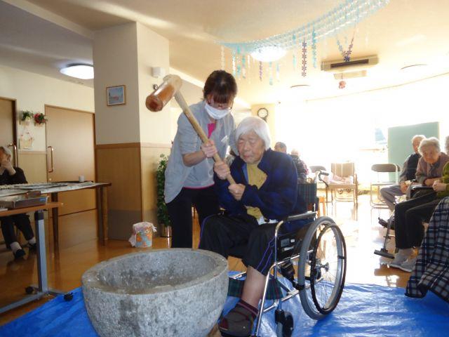 餅つき①