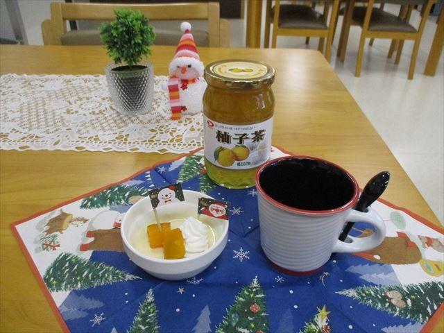 冬至イベント♪かぼちゃプリン＆ゆず茶