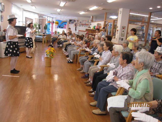 7月20日　石の梅一座さん来設