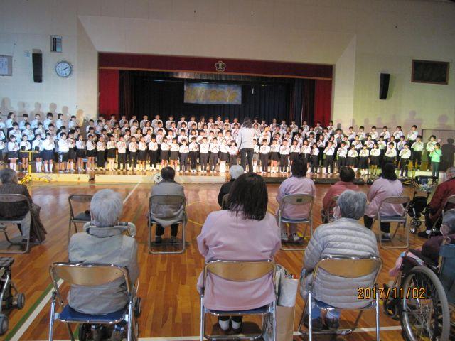 11月2日　青木小学校へ招待されました