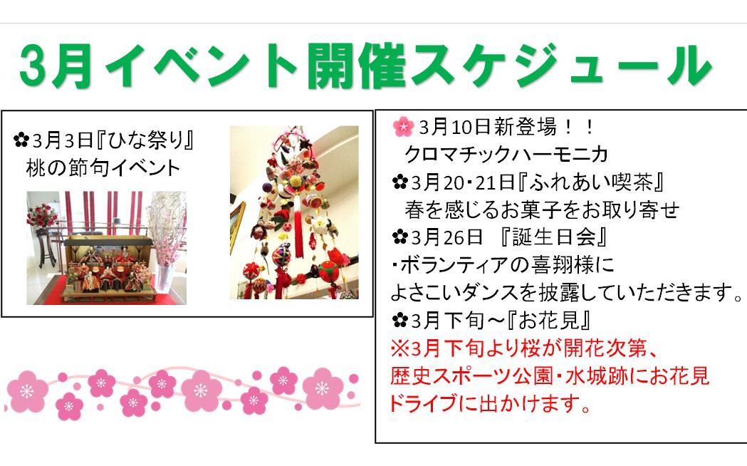 🌸春の訪れを感じる3月イベントスケジュール🌸
