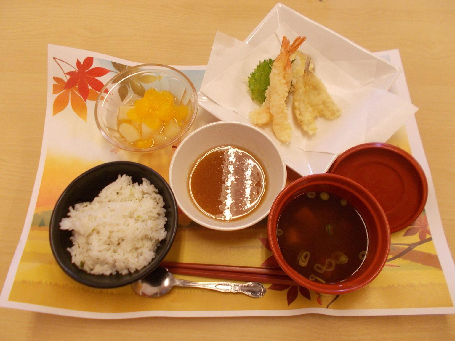 ?昼食｢天ぷら実演」??その２?