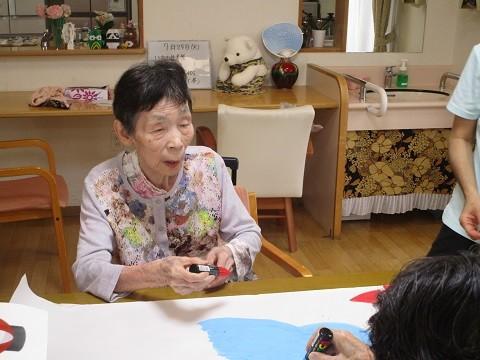 『アサガオの貼り絵作成☆』
