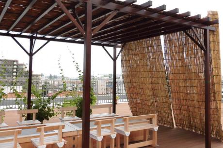 屋上テラス/足湯