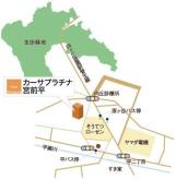 【最寄駅からの地図】 バス 2分
●東急田園都市線溝の口駅よりバスで12分、「平」バス停下車徒歩2分（約100m）