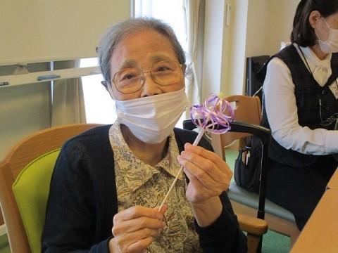 リボンでお花の万華鏡作り♪