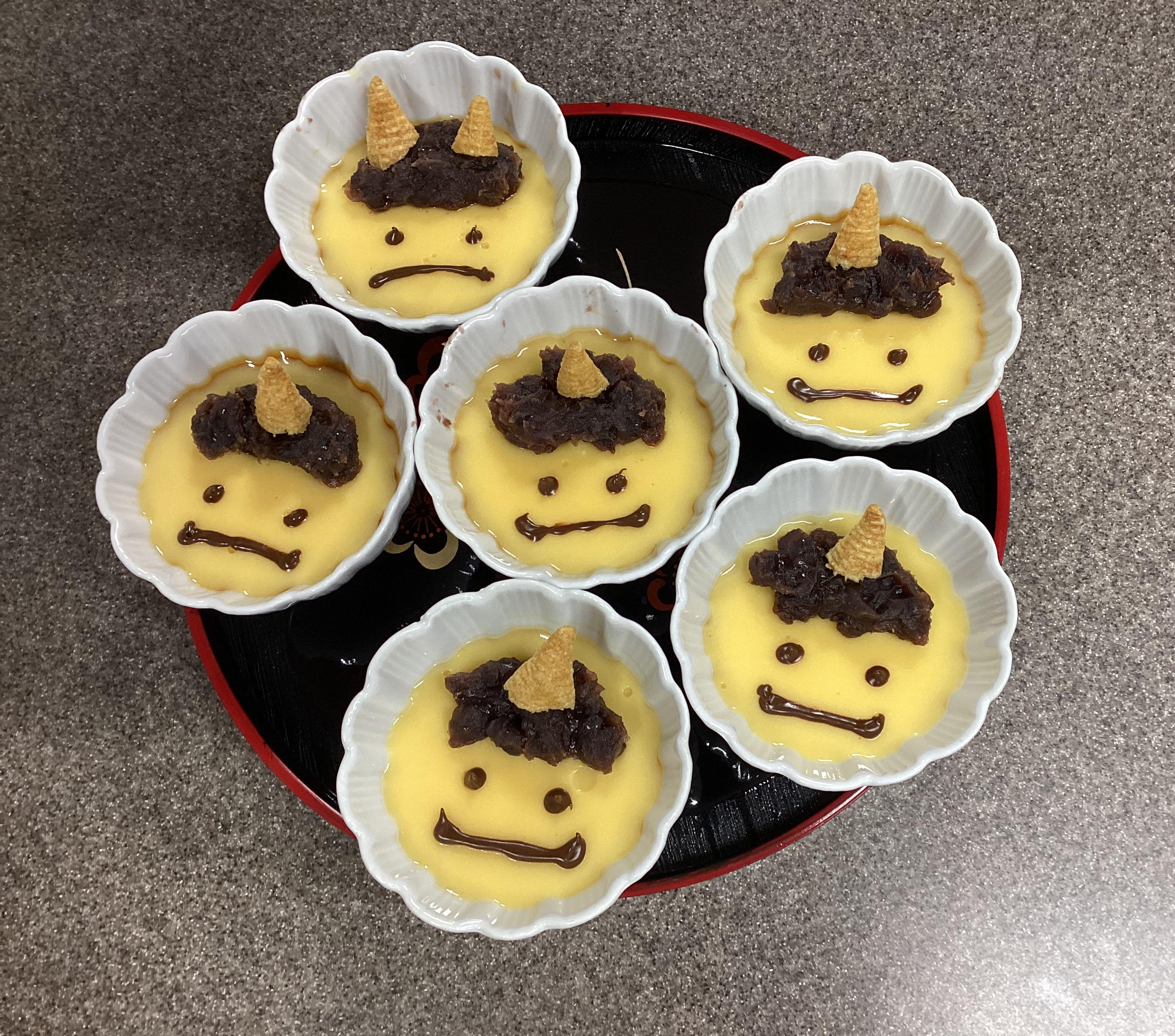 節分仕様の鬼プリン🍮